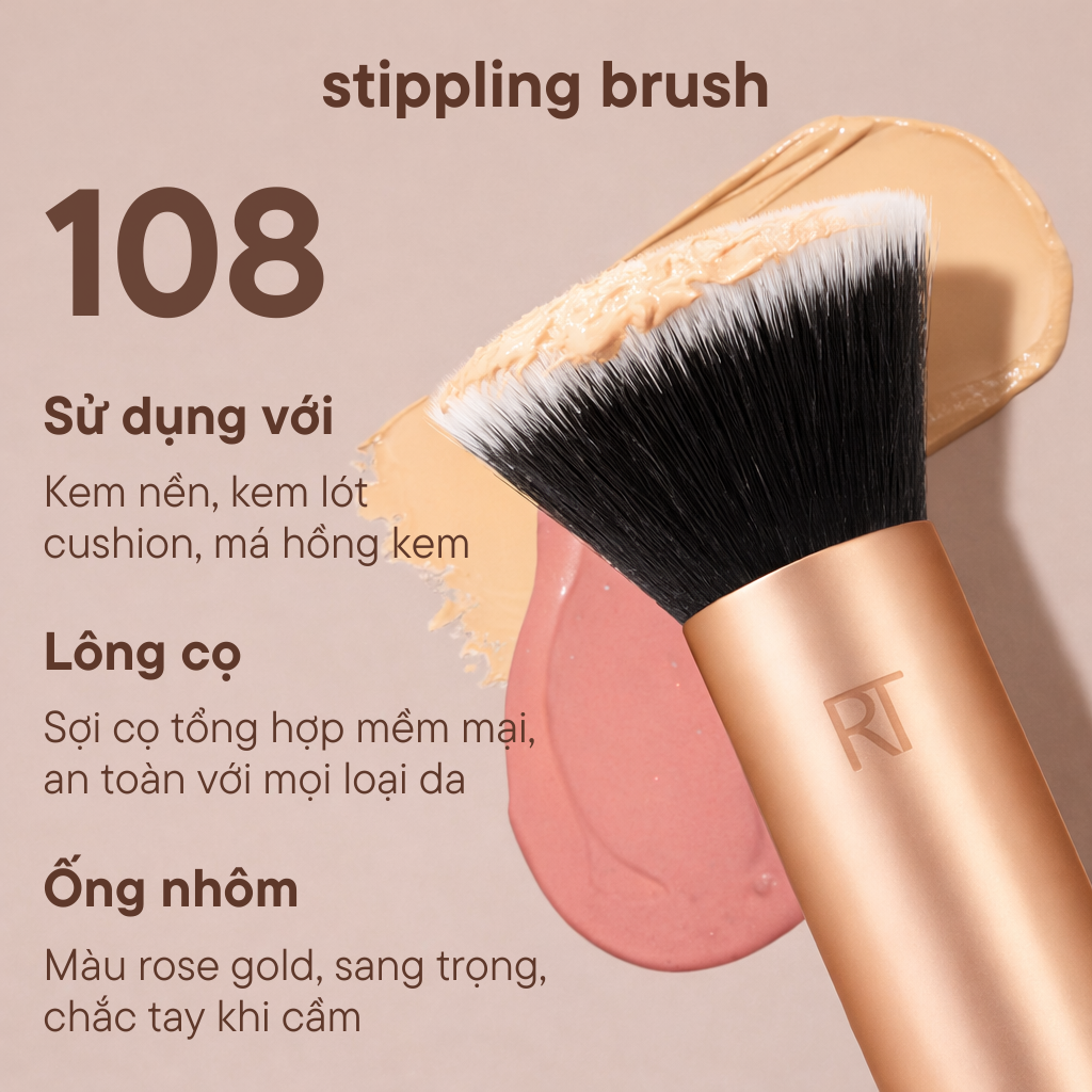  Cọ Tán Nền Đa Lớp RT Real Techniques Stippling Brush R108